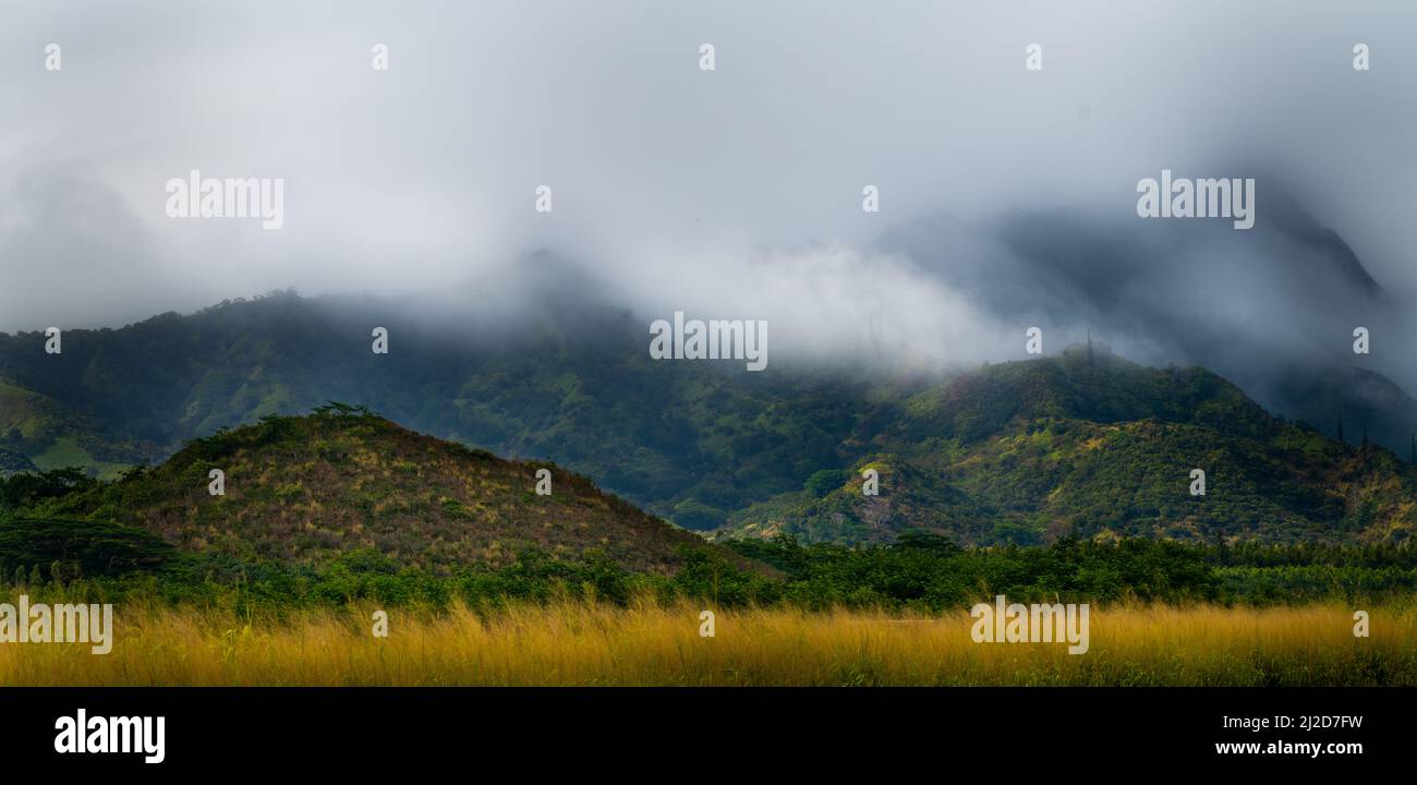 Le montagne in Hawaii Foto Stock