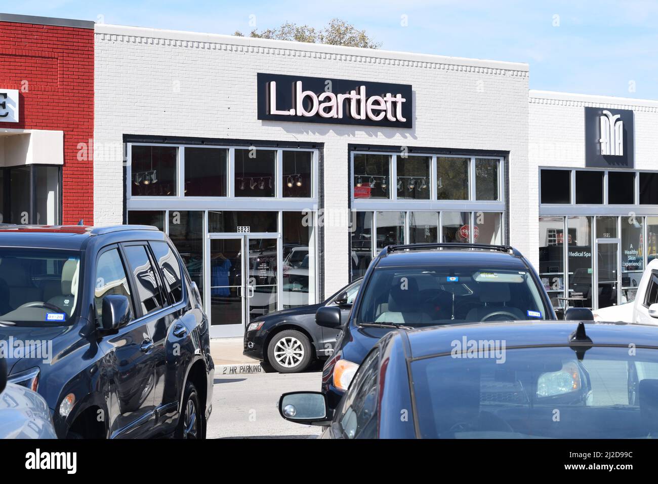 L. Bartlett Clothing Store a Snider Plaza; University Park, Texas Foto Stock