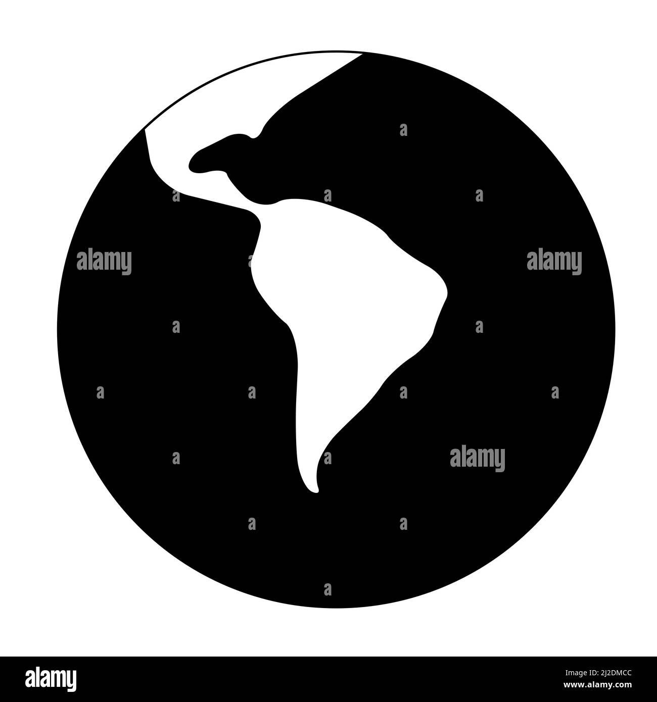Globo terrestre semplificato con mappa del Sud America Illustrazione Vettoriale Globo terrestre semplificato con mappa del Sud America Illustrazione Vettoriale