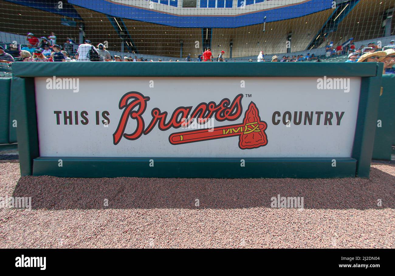 Venice, FL USA: Un'immagine generale dello stadio durante una partita primaverile di baseball tra gli Atlanta Braves e i Tampa Bay Rays, giovedì 31 marzo 2022, al Cooltoday Park. I raggi hanno battuto i Braves 5-1. (Kim Hukari/immagine dello sport) Foto Stock