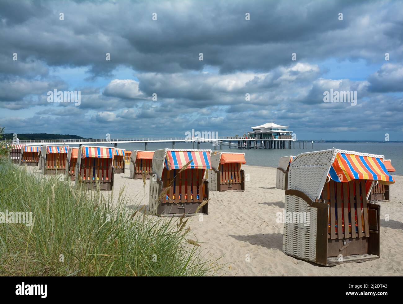 Spiaggia a Timmendorfer Strand,mar baltico,Schleswig-Holstein,Germania Foto Stock