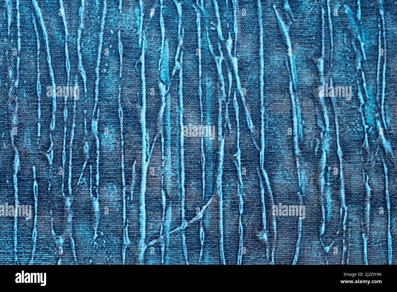 Astratto arte sfondo blu marino e turchese colori. Pittura ad acquerello su tela con linee zaffiro e sfumatura. Frammento di disegno su carta. Foto Stock
