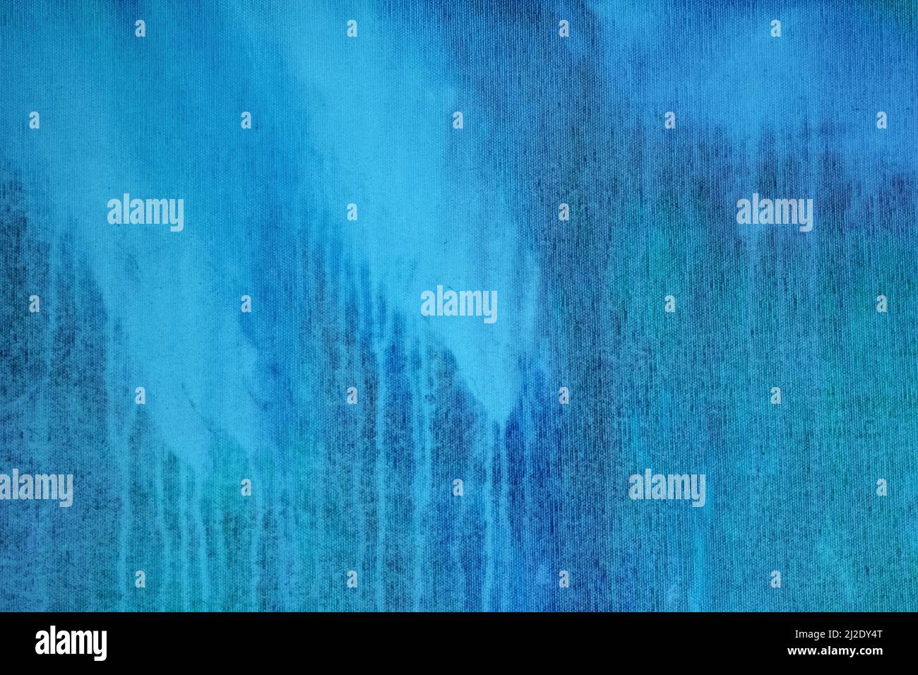 Astratto arte sfondo azzurro chiaro e ceruleo colori. Pittura acquerello su tela con gradiente turchese. Frammento di disegno su carta. Foto Stock