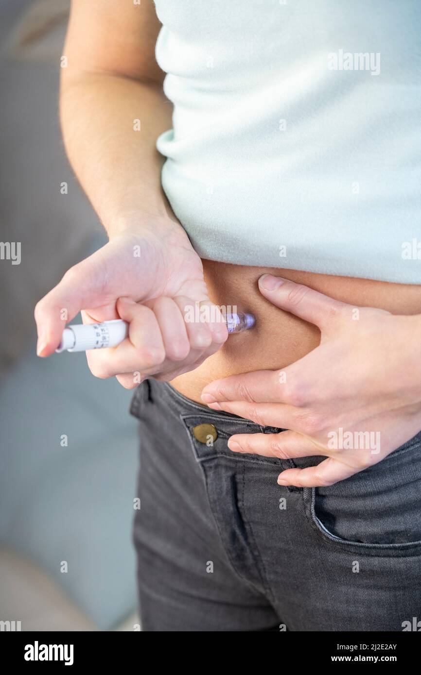 Trattamento del diabete Foto Stock