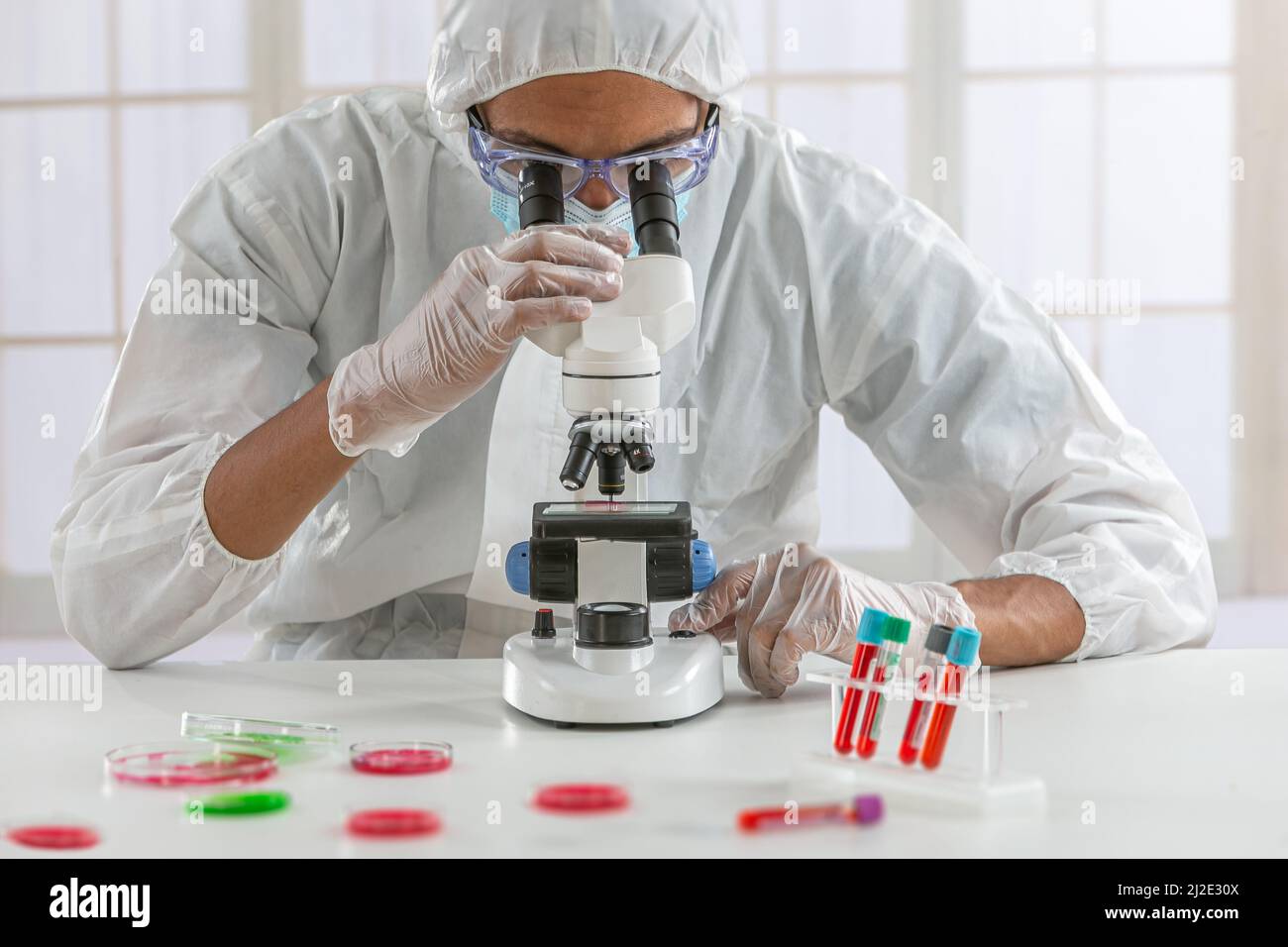 Laboratorio di analisi mediche Foto Stock