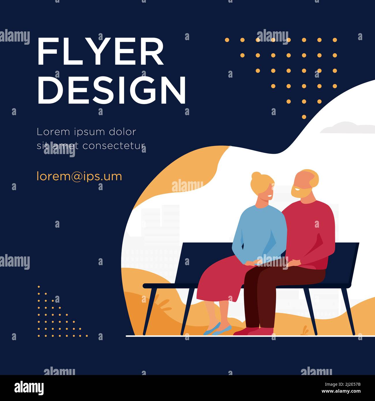 Felice coppia anziana seduta su panca in parco isolato piatto vettore illustrazione. Cartoni animati vecchi personaggi rilassarsi insieme sulla natura. Famiglia e pensionati Illustrazione Vettoriale