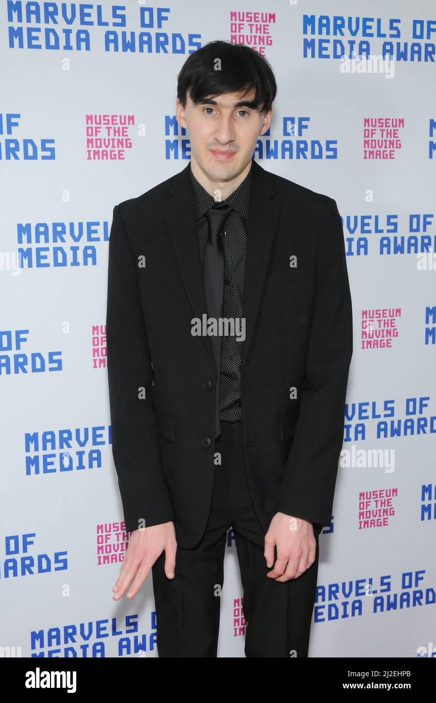 New York, Stati Uniti. 31st Mar 2022. Kieran Firth-Bernard, creatore di "Cloud Boy: An Autistic Journey", partecipa alle meraviglie dei Media Awards a New York City. (Foto di Efren Landaos/SOPA Images/Sipa USA) Credit: Sipa USA/Alamy Live News Foto Stock