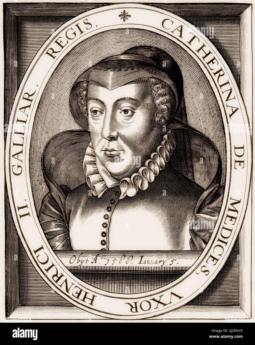 Caterina de' Medici, 1519 – 1589, nobildonna italiana, regina consorte di Francia Foto Stock