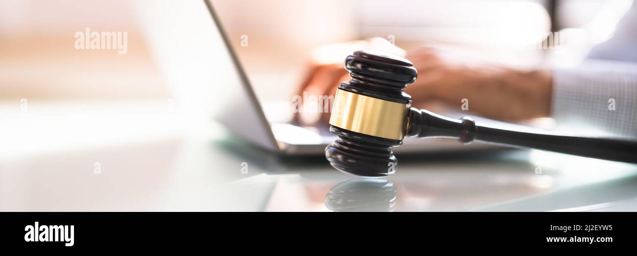 Tecnologia legale e concetto di tecnologia del diritto di corte Foto Stock