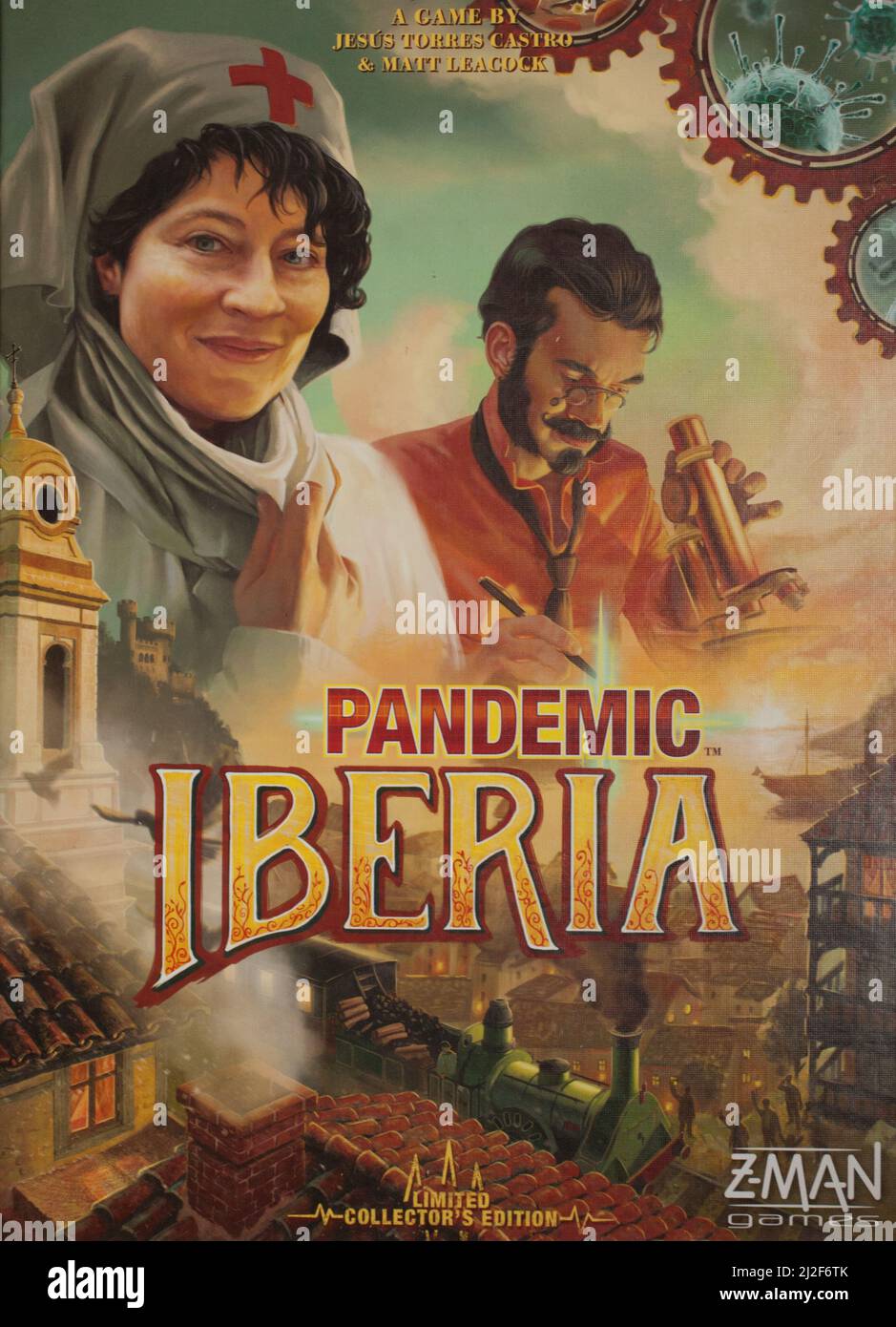 Il gioco da tavolo, Iberia Pandemic di Z-Man giochi Foto Stock