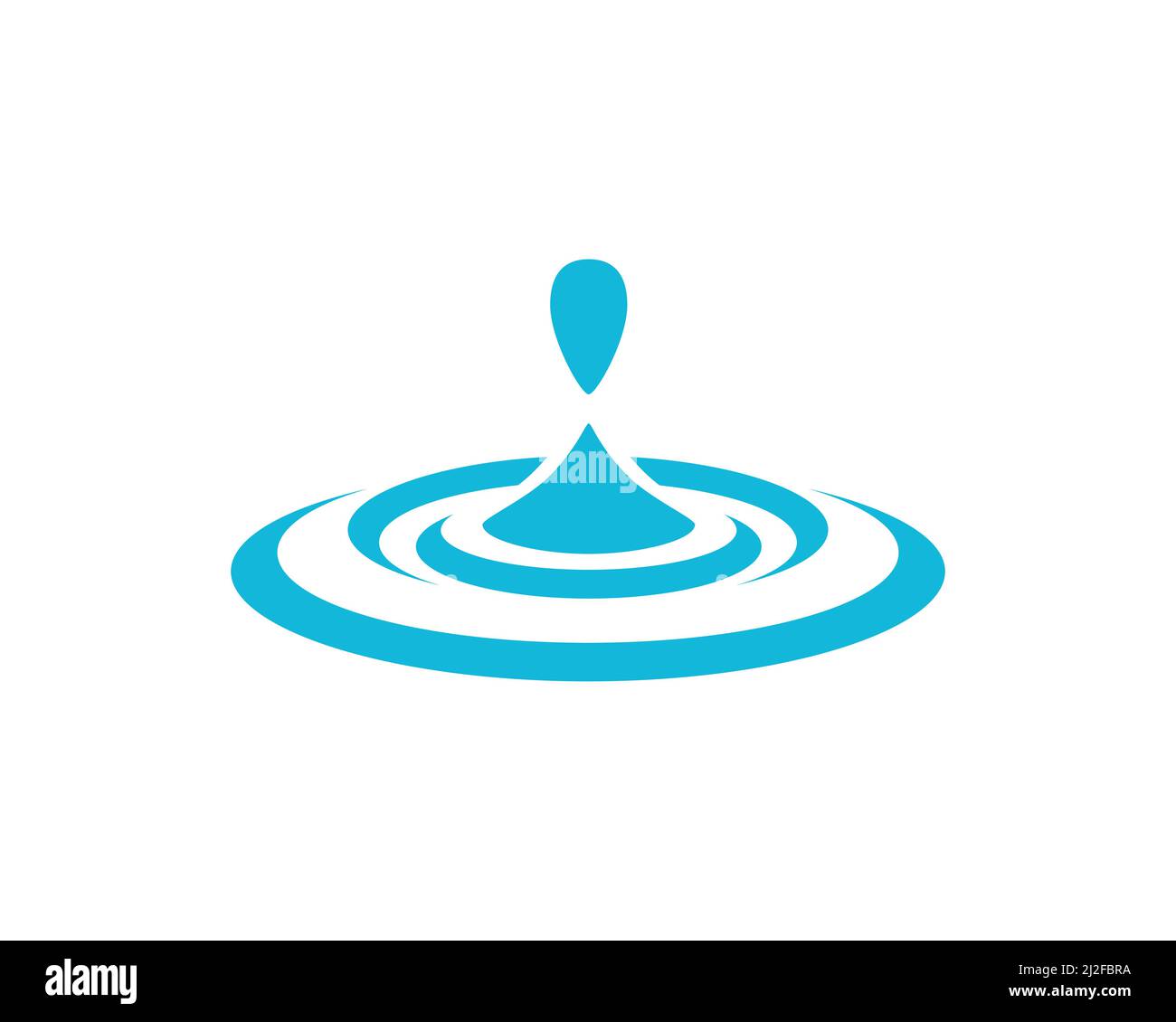 Vettore simbolo di gocce d'acqua e spruzzi d'acqua Illustrazione Vettoriale