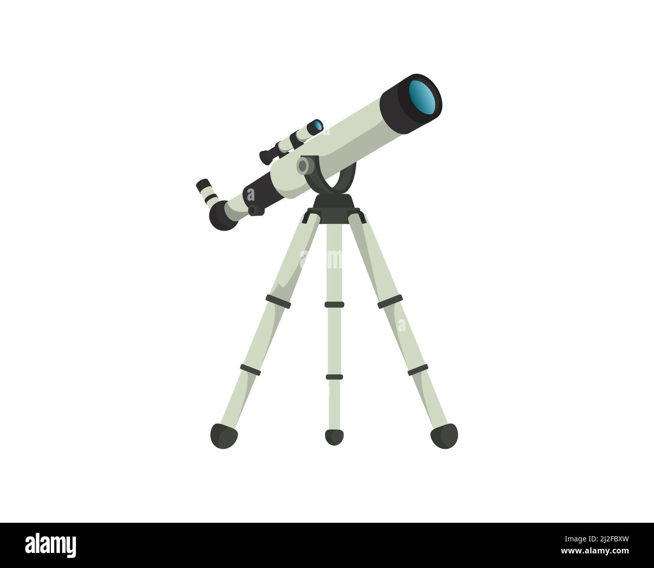 Vettore di illustrazione del telescopio dettagliato e realistico Illustrazione Vettoriale