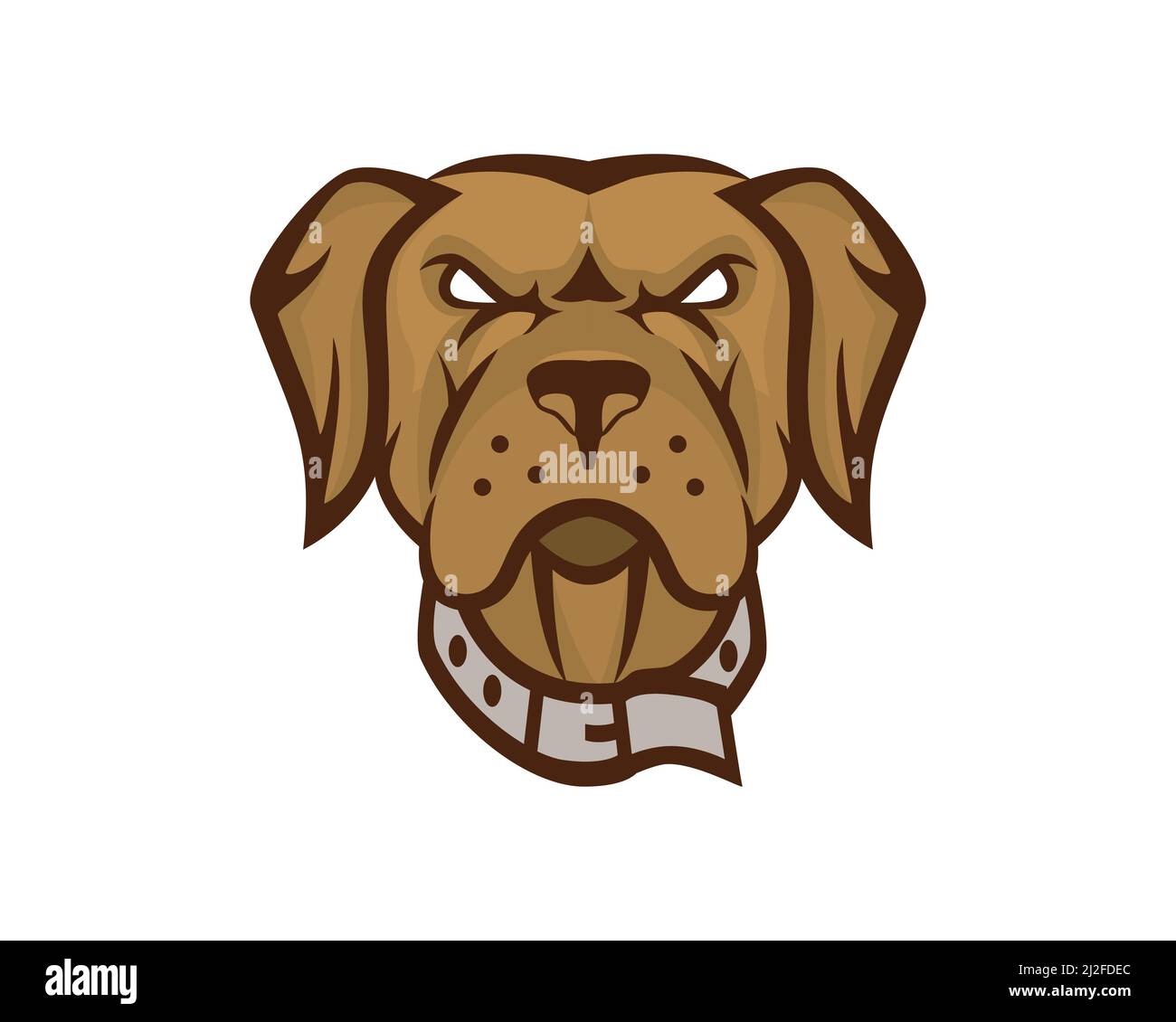 Labrador Retriever con vettore facciale spaventoso Illustrazione Vettoriale