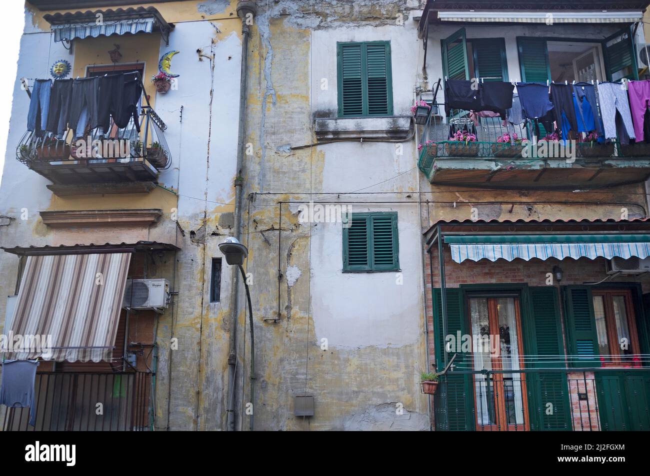 Case a Napoli Foto Stock