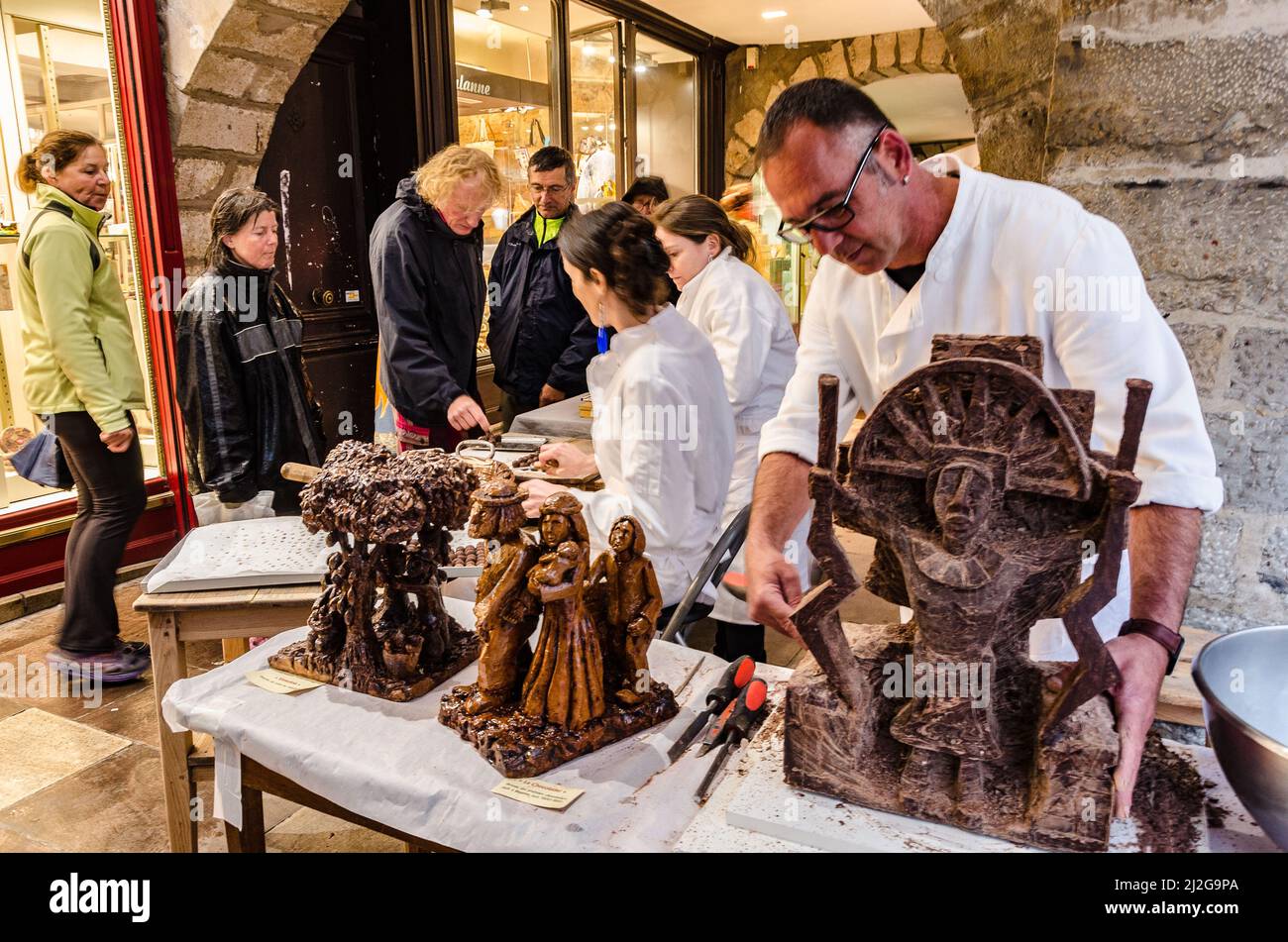 Francia. Pirenei Atlantici (64) Bayonne. Giornate del cioccolato 2018. Maison Cazenave Foto Stock