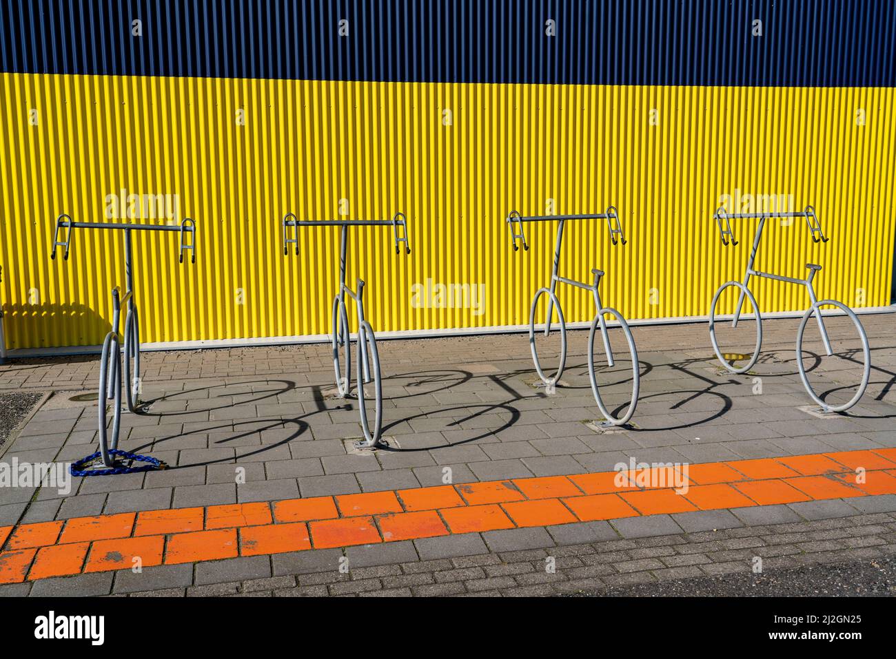 Supporto per bicicletta, in progettazione di biciclette, Rotterdam Paesi Bassi, Foto Stock