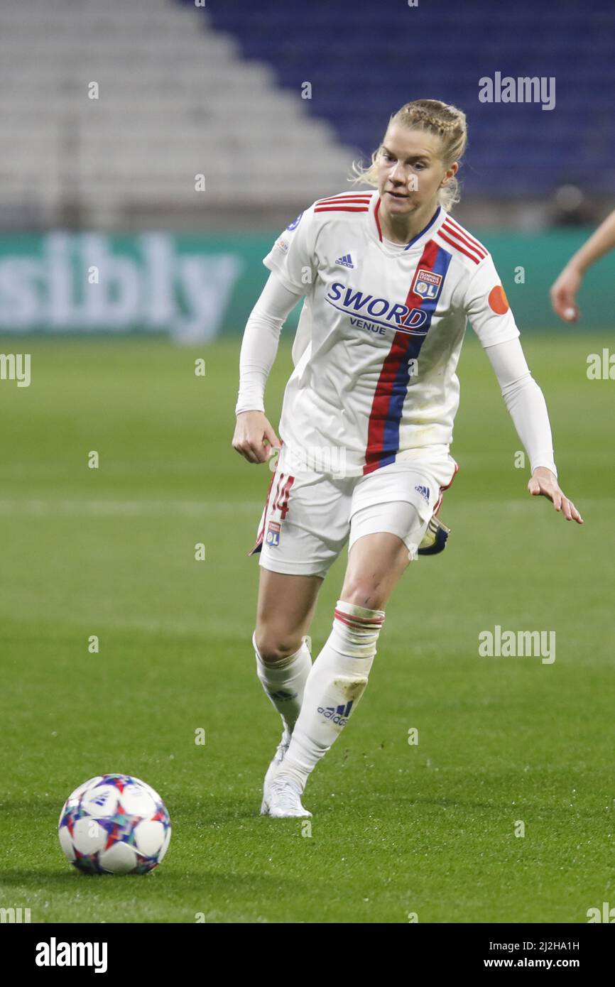 ADA HEGERBERG di Lione durante la UEFA Women's Champions League, quarti di finale, partita di calcio a 2nd gambe tra Olympique Lyonnais (Lione) e Juventus FC il 31 marzo 2022 allo stadio Groupama a Decines-Charpieu vicino Lione, Francia - Foto: Romain Biard/DPPI/LiveMedia Foto Stock