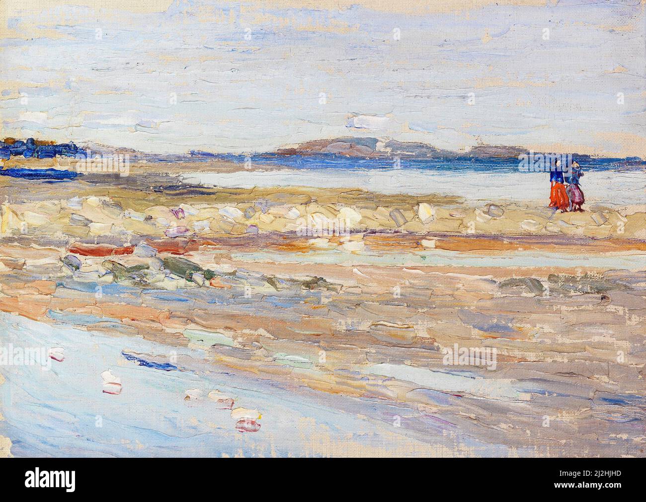 Arte vintage di Wassily Kandinsky - Tunis Strand (1905). Foto Stock