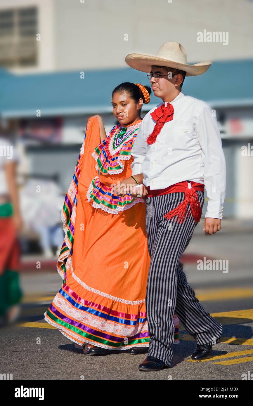 Ballerini popolari messicani Los Angeles CA NR Foto Stock