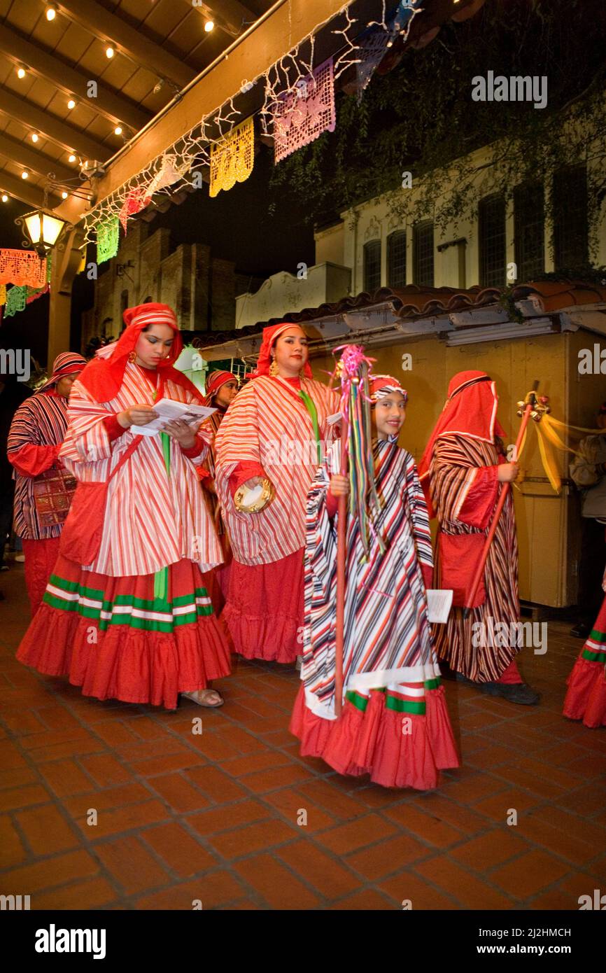 Las Posadas, Olivera St. Los Angeles, CA NMR Foto Stock