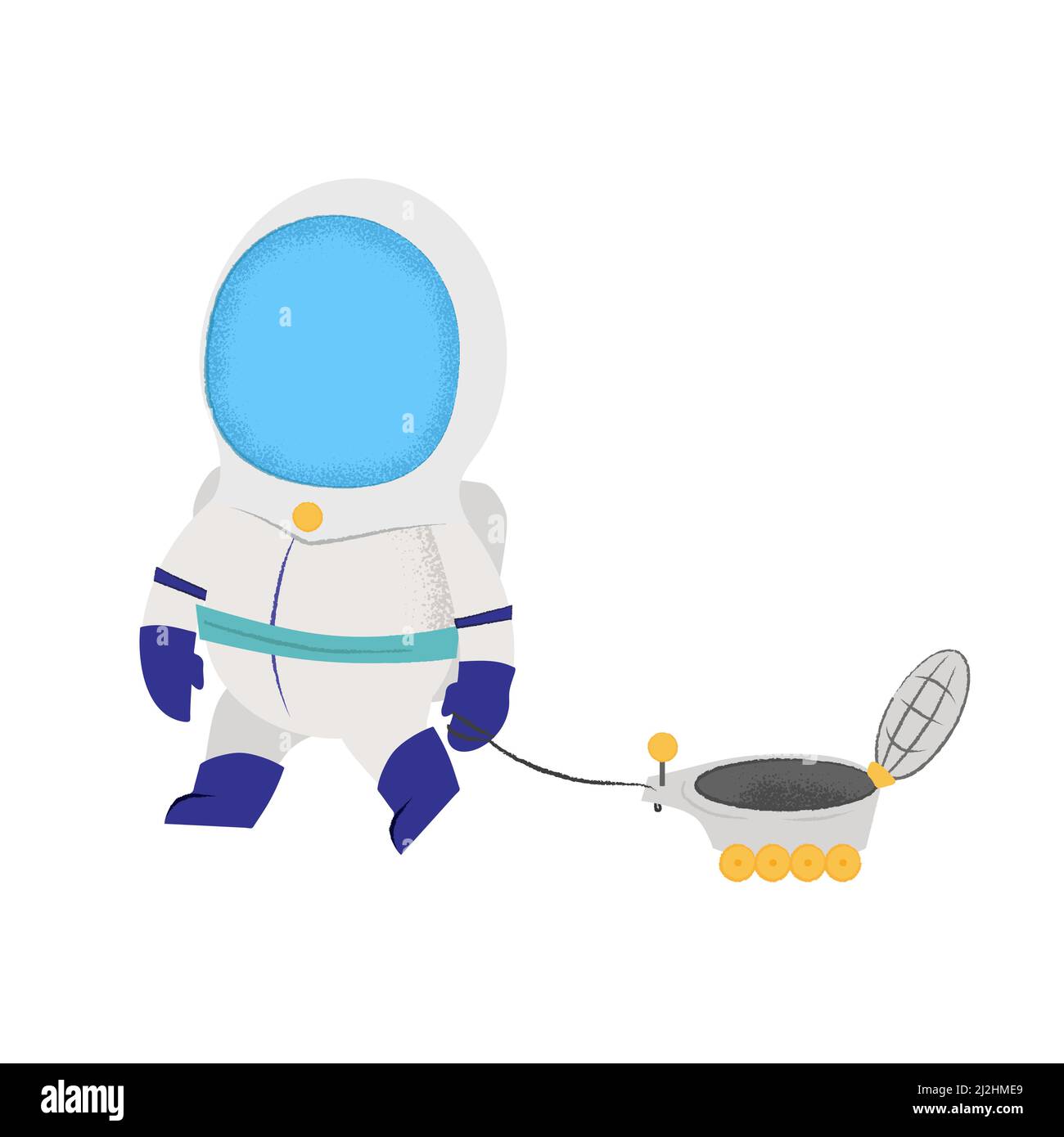 Astronauta che cammina con veicolo lunare. Giocattolo, satellite, costume spaziale. Può essere utilizzato per argomenti come astronave, trasporti, ingegneria Illustrazione Vettoriale Astronauta che cammina con veicolo lunare. Giocattolo, satellite, costume spaziale. Può essere utilizzato per argomenti come astronave, trasporti, ingegneria Illustrazione Vettoriale