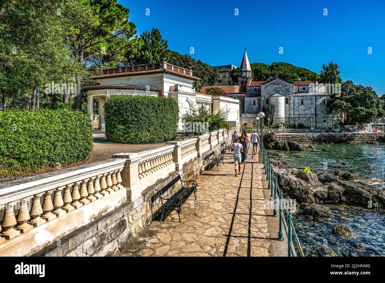 Republika Hrvatska, Croazia, Istria, Abbazia, Opatija. Chiesa di San Giacomo Foto Stock