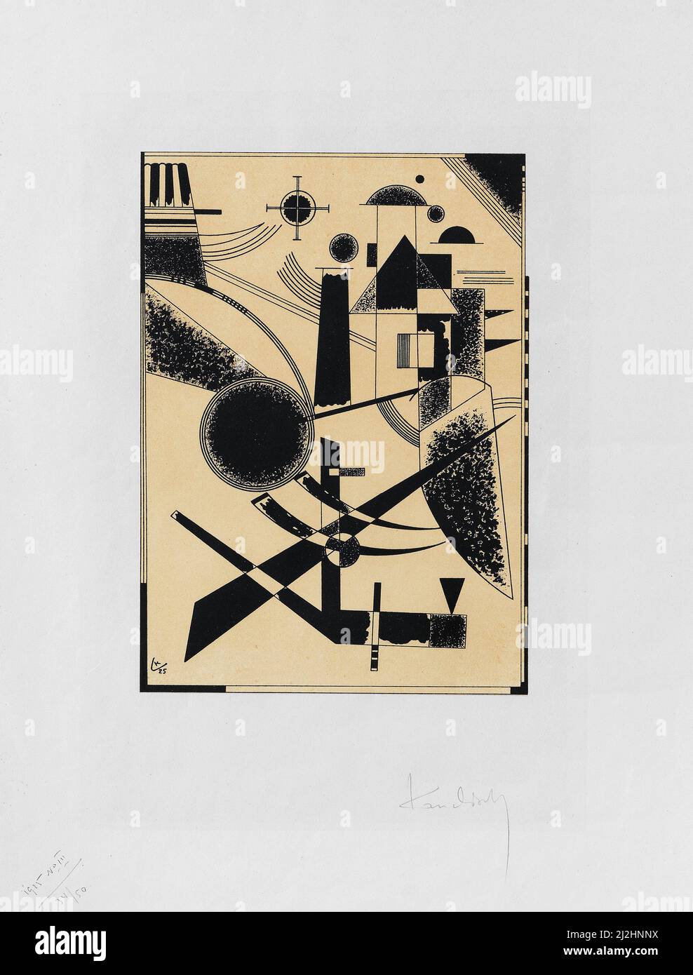 Dipinto di Wassily Kandinsky, 1920s. Litografia N. III (1925) Foto Stock