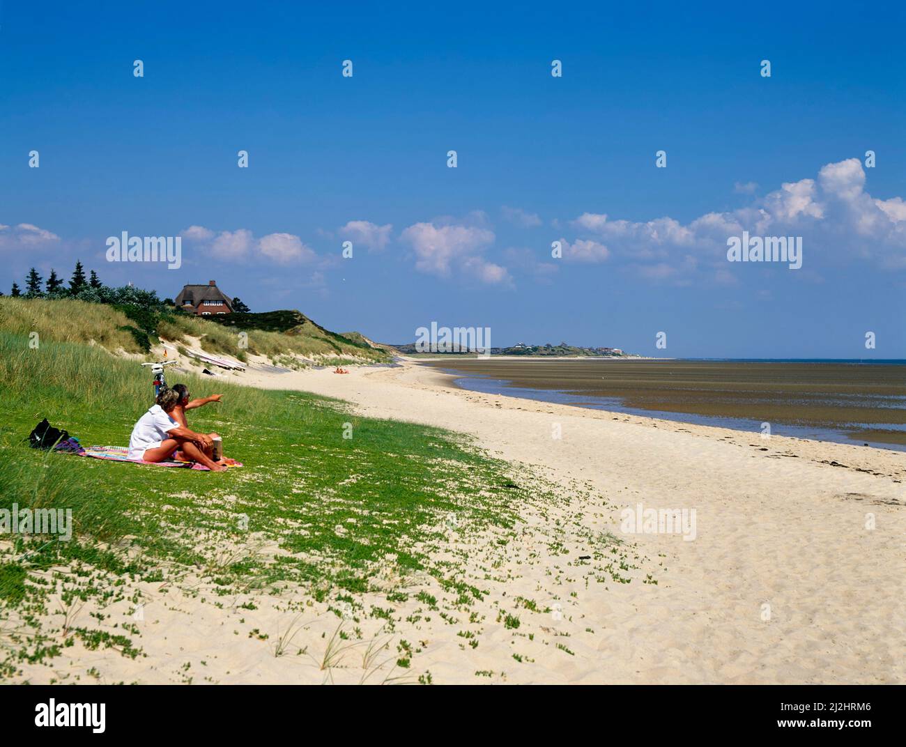Spiaggia vicino a List , Sylt Island, Schleswig-Holstein, Germania, Europa Foto Stock