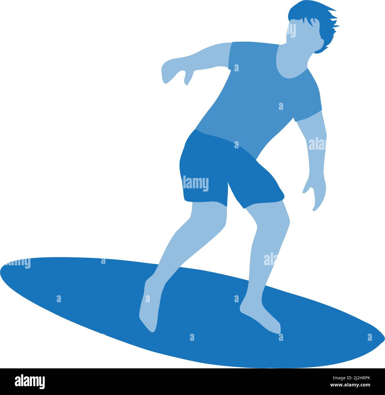surfer, icona vettore Illustrazione Vettoriale