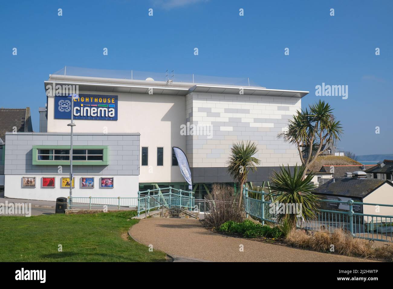 L'esterno del Lighthouse Cinema a Newquay in Cornovaglia nel Regno Unito. Foto Stock