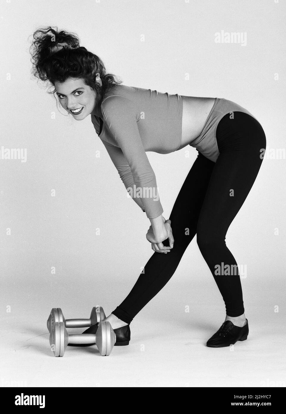 Modello Sport indossa la moda. 11 giugno 1987. Foto Stock