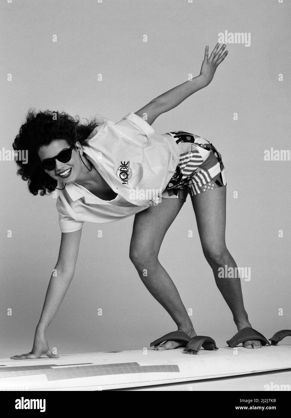 Modello Sport indossa la moda. 11 giugno 1987. Foto Stock