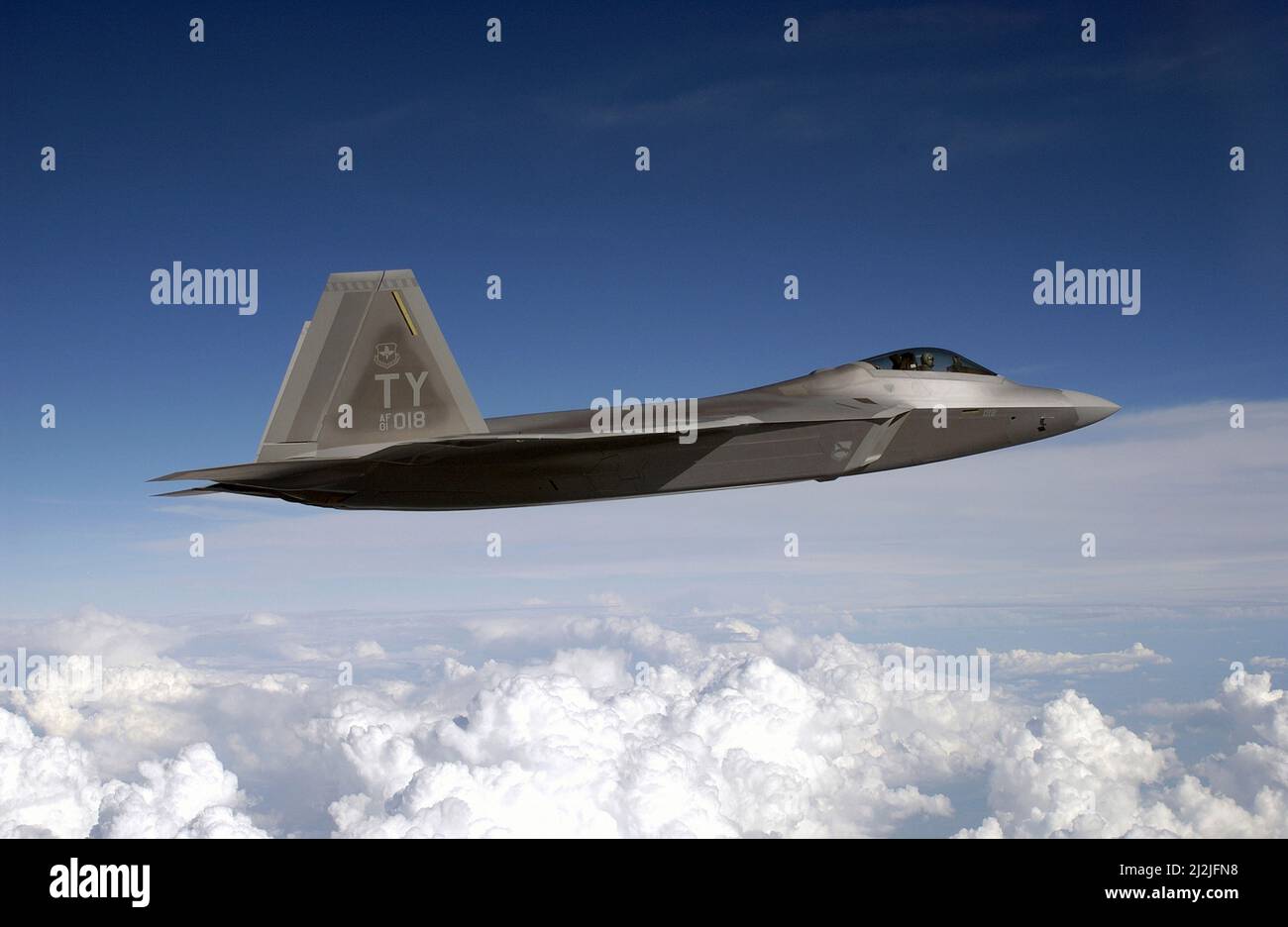 Lockheed Martin F-22 aereo da caccia Raptor in volo. Foto Stock