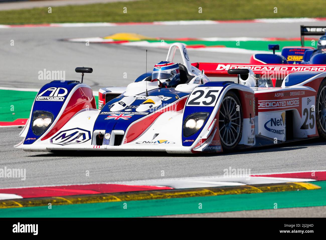 Catalogna, Spagna. 2nd Aprile 2022 ; Circuit de Barcelona-Catalunya, Spagna; Espiritu de Montjuic: Mike Newton (GB) guida LA MG Lola EX257 durante l'Espiritu de Montjuic al Circuit of Catalunya Credit: Action Plus Sports Images/Alamy Live News Foto Stock