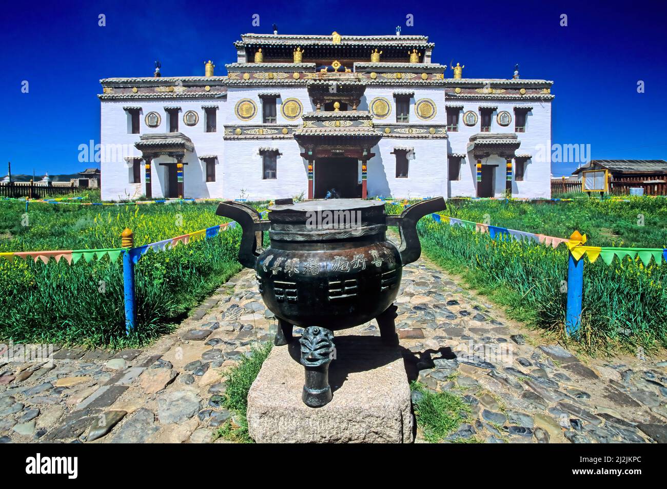 Mongolia. Il Monastero di Erdene Zuu è il più antico monastero buddista sopravvissuto in Mongolia Foto Stock