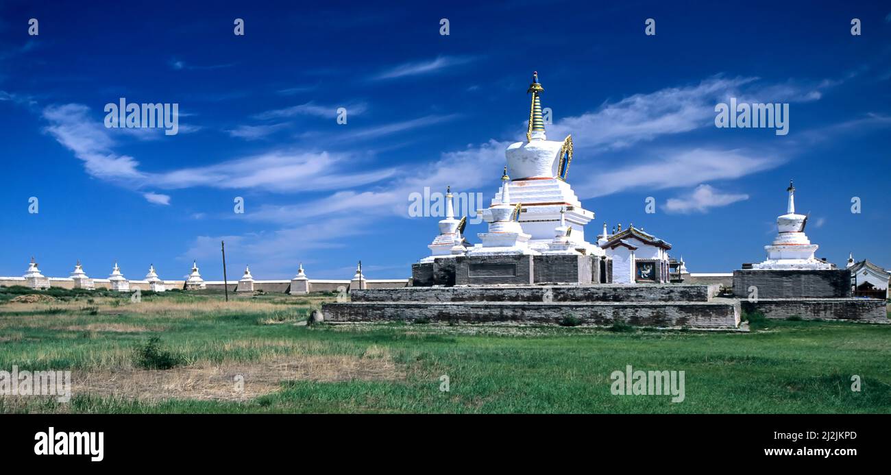 Mongolia. Il Monastero di Erdene Zuu è il più antico monastero buddista sopravvissuto in Mongolia Foto Stock