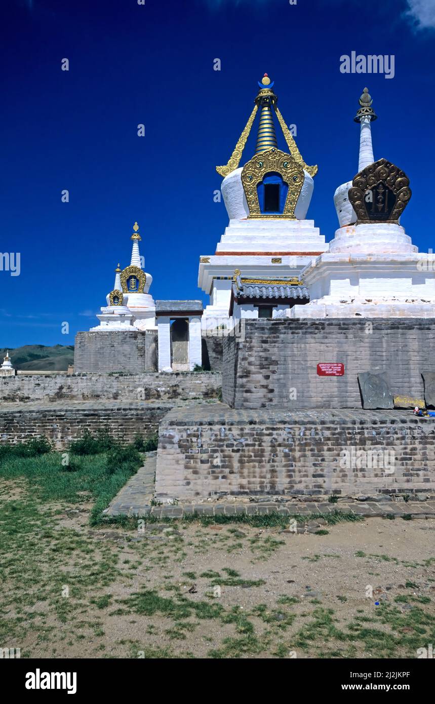 Mongolia. Il Monastero di Erdene Zuu è il più antico monastero buddista sopravvissuto in Mongolia Foto Stock