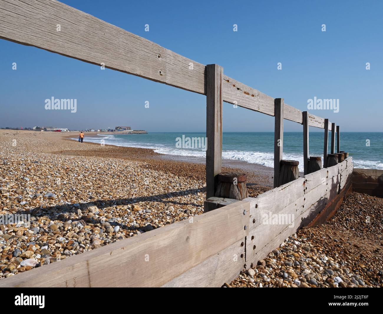Sinah Beach, Hayling Island, Hampshire, Inghilterra, Regno Unito Foto Stock