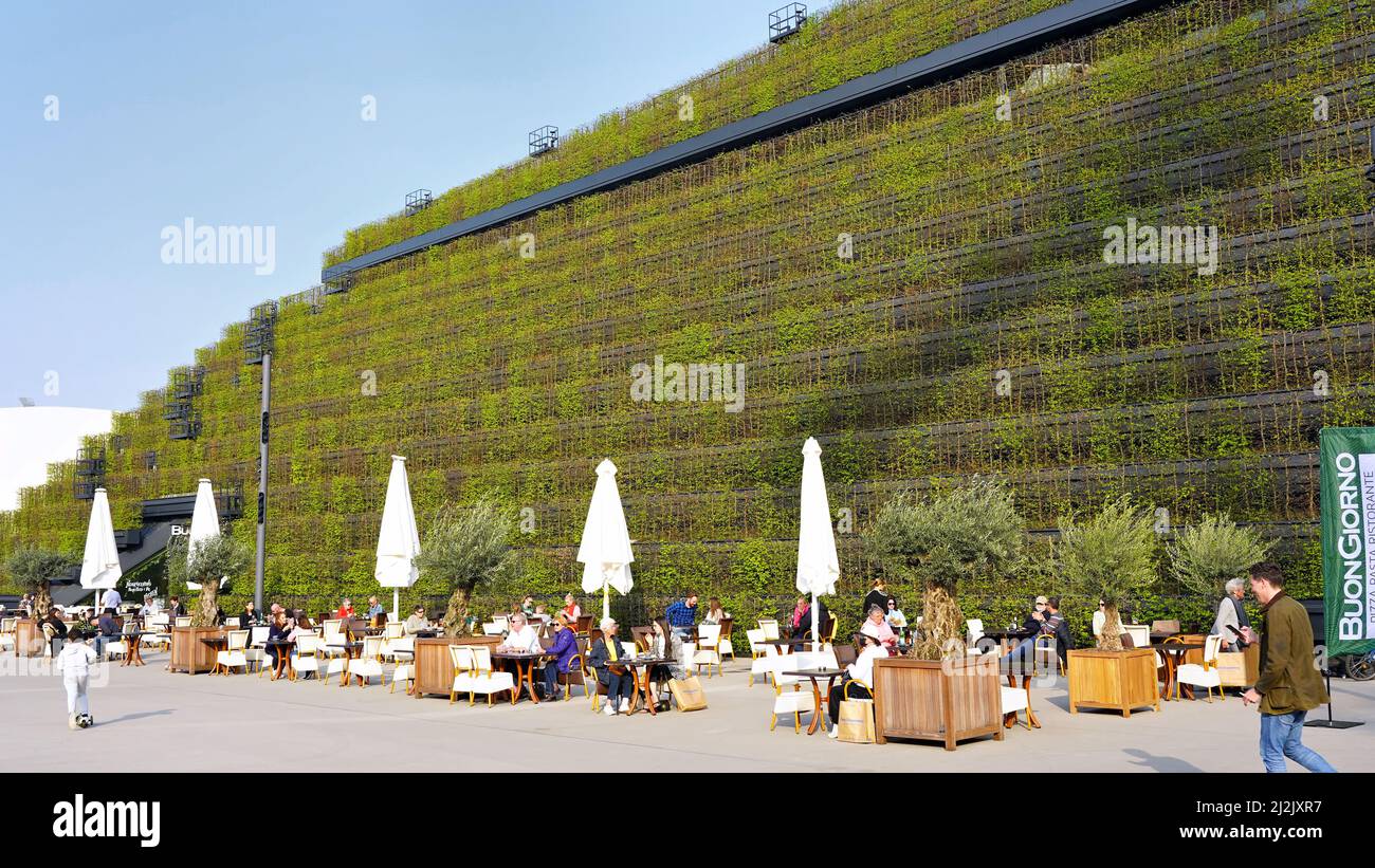 L'innovativo Kö-Bogen II di Ingenhoven Architects, nel centro di Düsseldorf/Germania, è un edificio climatizzato coperto da siepi di carpino. Foto Stock
