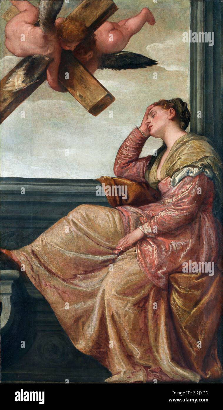 Il sogno di Sant'Elena di Paolo Veronese (1528-1588), olio su tela, c.1570 Foto Stock