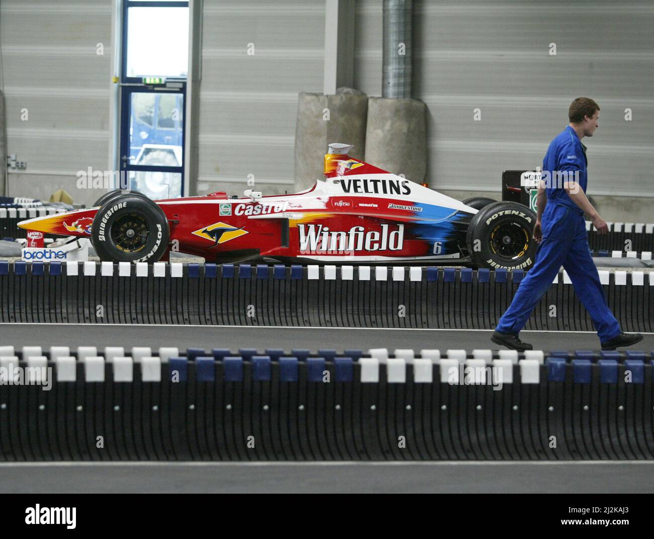 Auto Formula uno al kartcenter di Bispingen, di proprietà del pilota Ralf Schumacher. Foto Stock