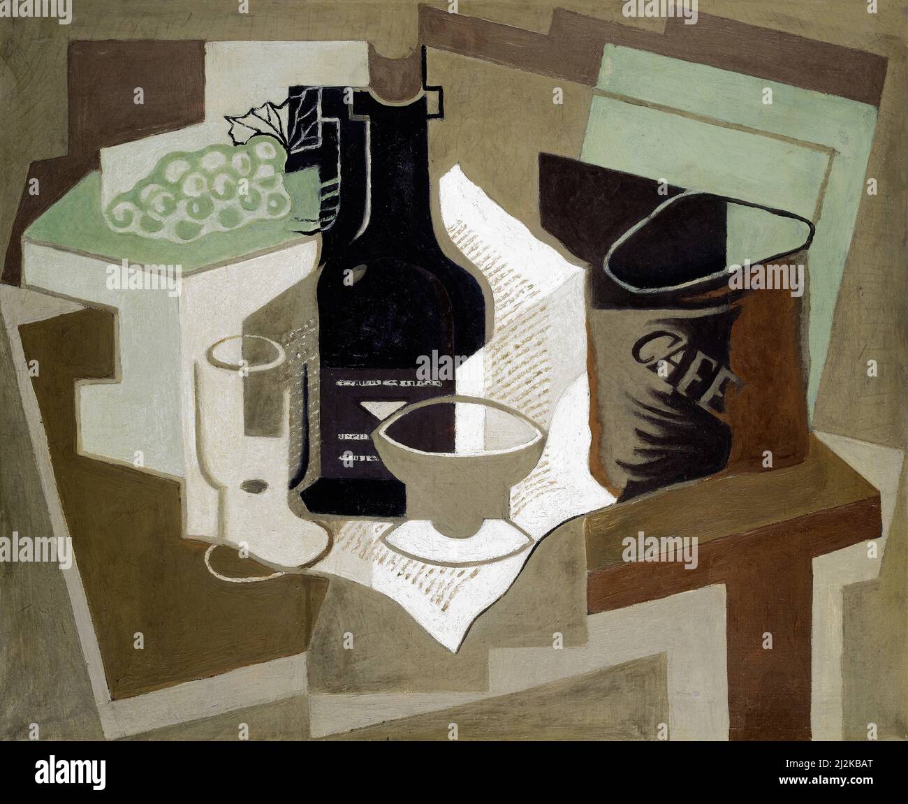 Arte di Juan Gris - la borsa di caffè (1920) Foto Stock