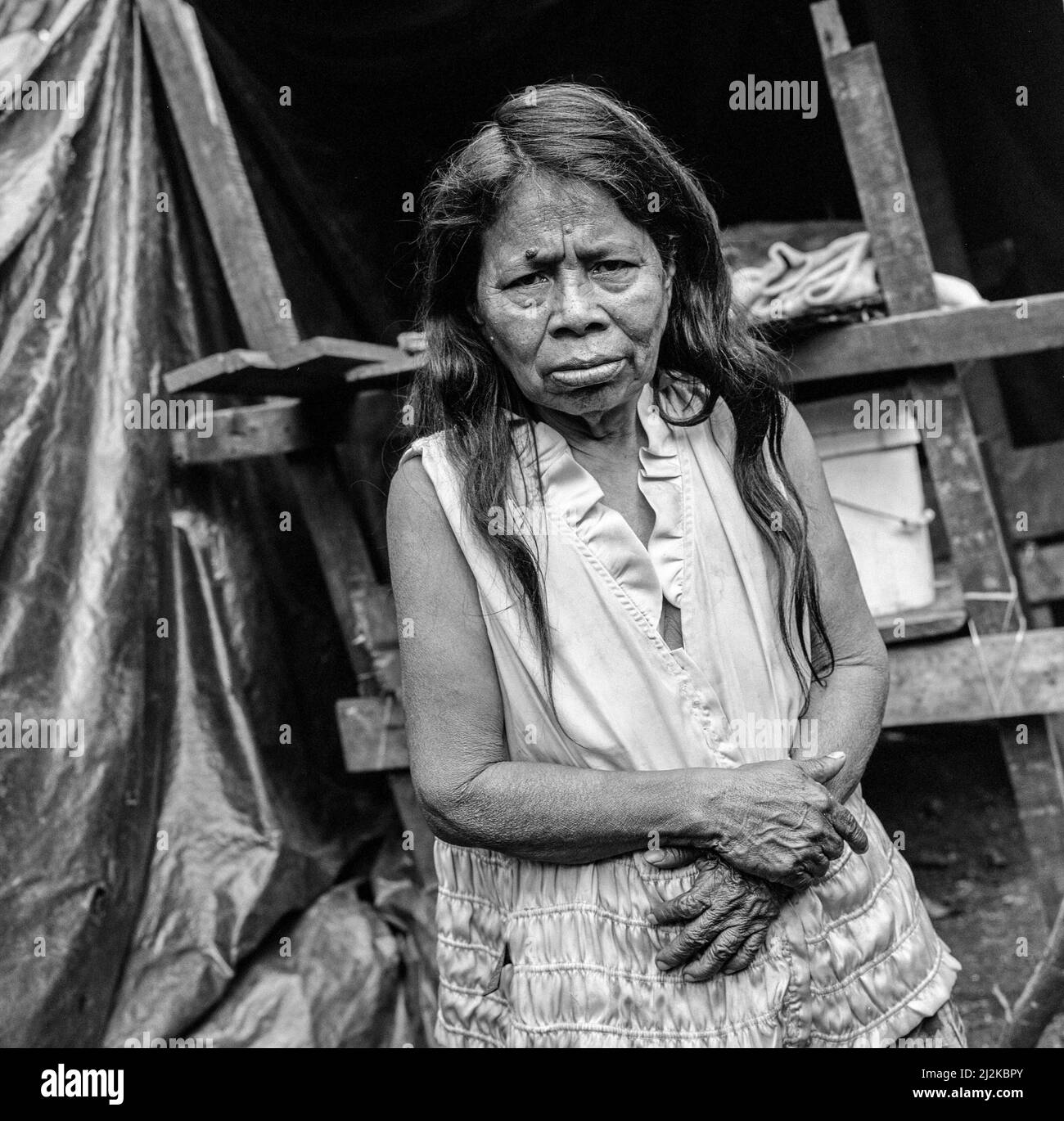 membro della popolazione indigena di Cabecar in Costa Rica Foto Stock