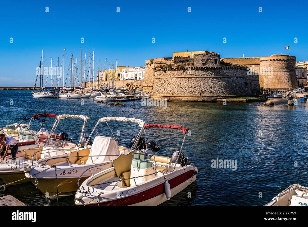Italia Puglia. Gallipoli. Il castello Foto Stock
