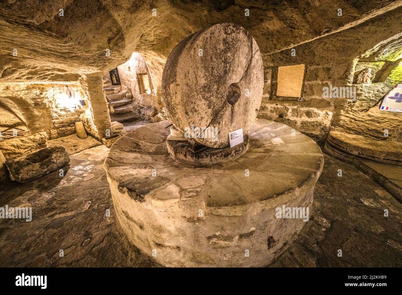 Puglia. Gallipoli. Frantoio sotterraneo 1600 Foto Stock