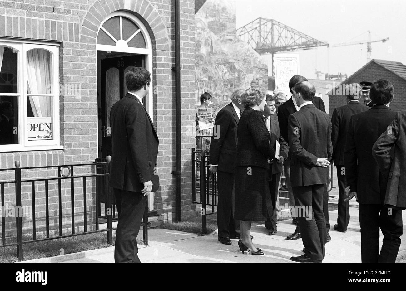 Il primo Ministro Margaret Thatcher visita Cleveland. 12th settembre 1987. Foto Stock