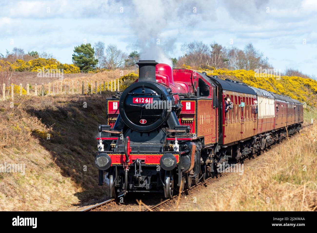 Weybourne, Regno Unito – Aprile 2nd 2022: Evento di gala a vapore di primavera sulla linea North Norfolk Poppy Credit: Richard o'Donoghue/Alamy Live News Foto Stock