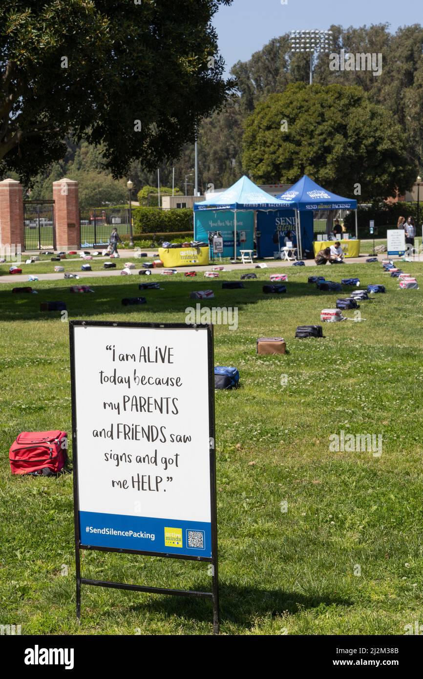 Evento di prevenzione del suicidio all'UCLA Foto Stock