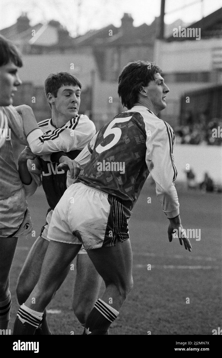 Riserve di lettura / riserve dell'Arsenal possedute ad Highbury. Tony Adams. 16th febbraio 1991. Foto Stock