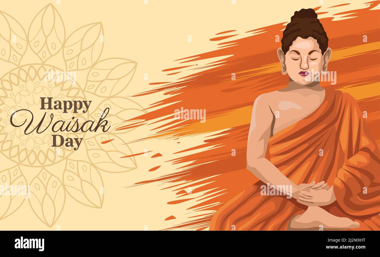 carta scritta waisak giorno Illustrazione Vettoriale